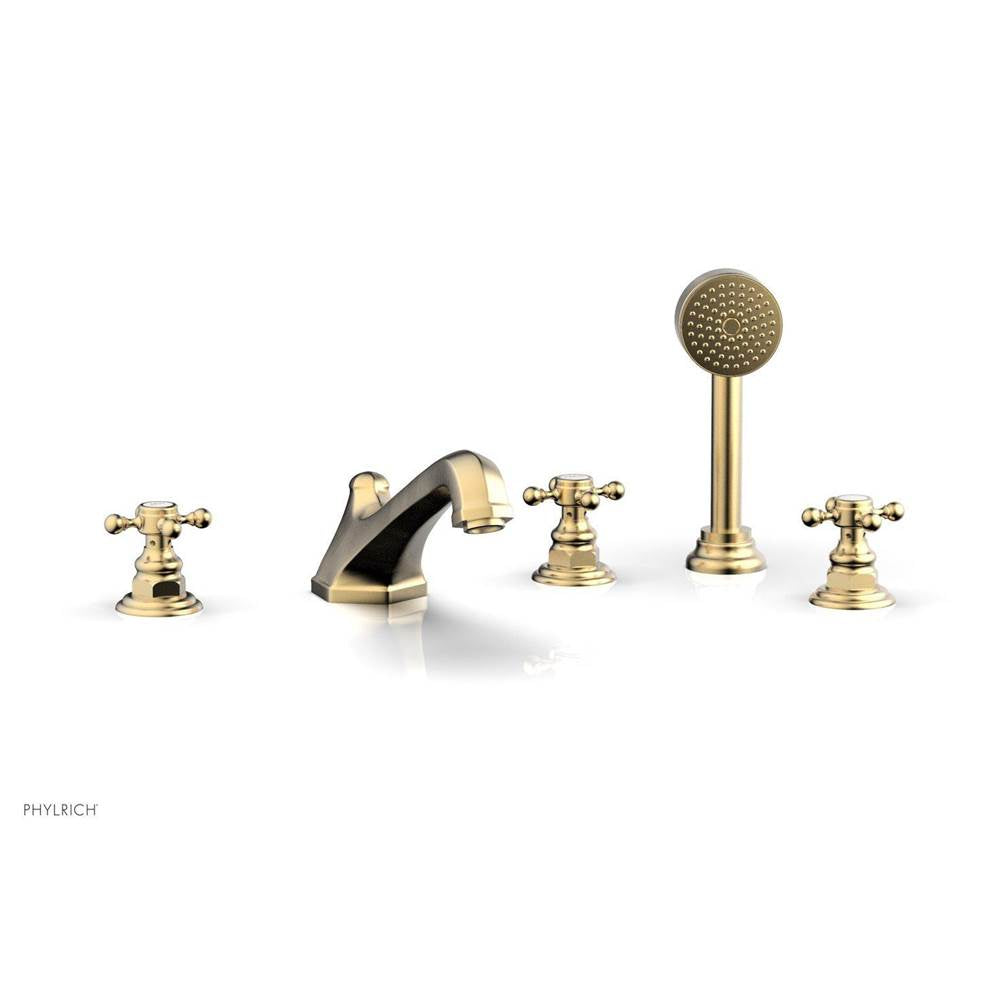 Phylrich - Deck Tub W/Hs To Cr Hdl - Satin Brass