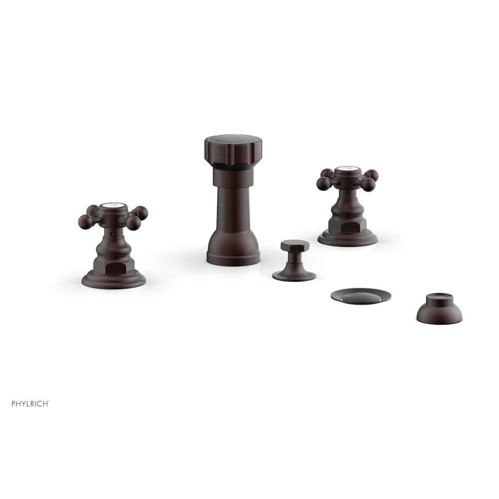 Phylrich - 4 Hole Bidet, Cross Hdl - Weathered Copper