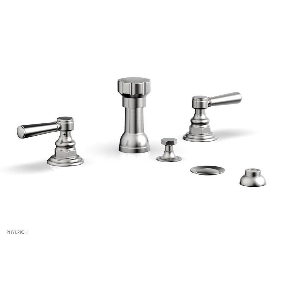 Phylrich - 4 Hole Bidet, Cross Hdl - Satin chrome