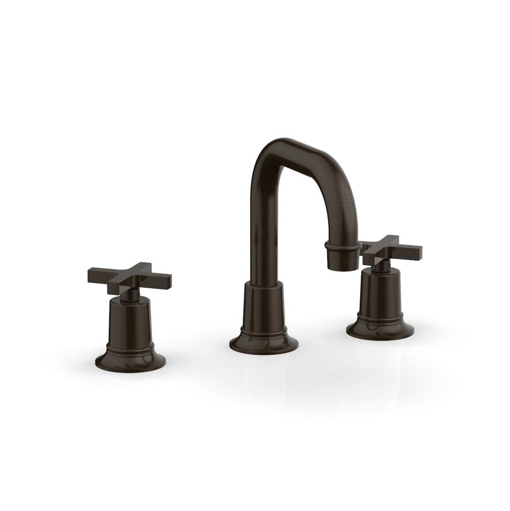 Phylrich - Widespread Faucet Hex Modcross Hdls, Flat Spout - Antique Bronze