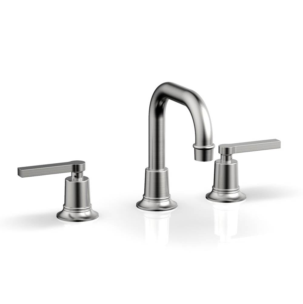 Phylrich - Widespread Faucet Hex Modlever Hdls, Flat Spout - Satin chrome