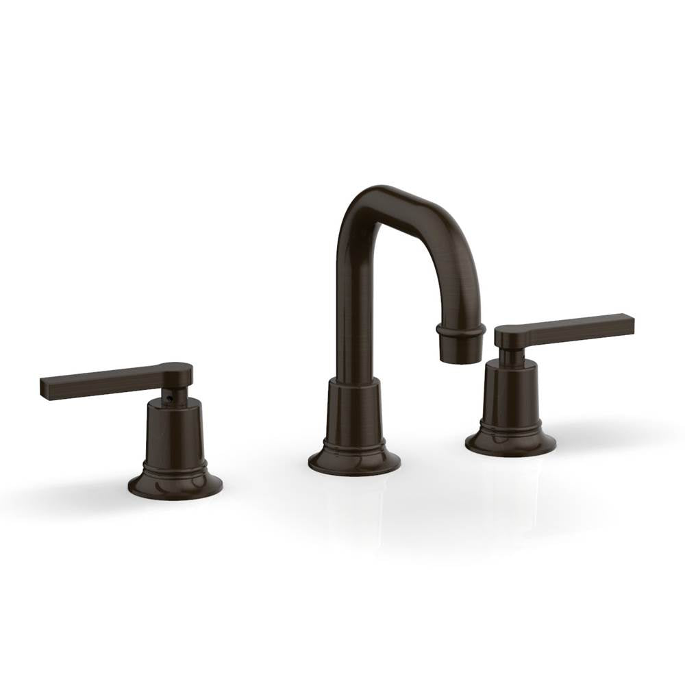 Phylrich - Widespread Faucet Hex Modlever Hdls, Flat Spout - Antique Bronze