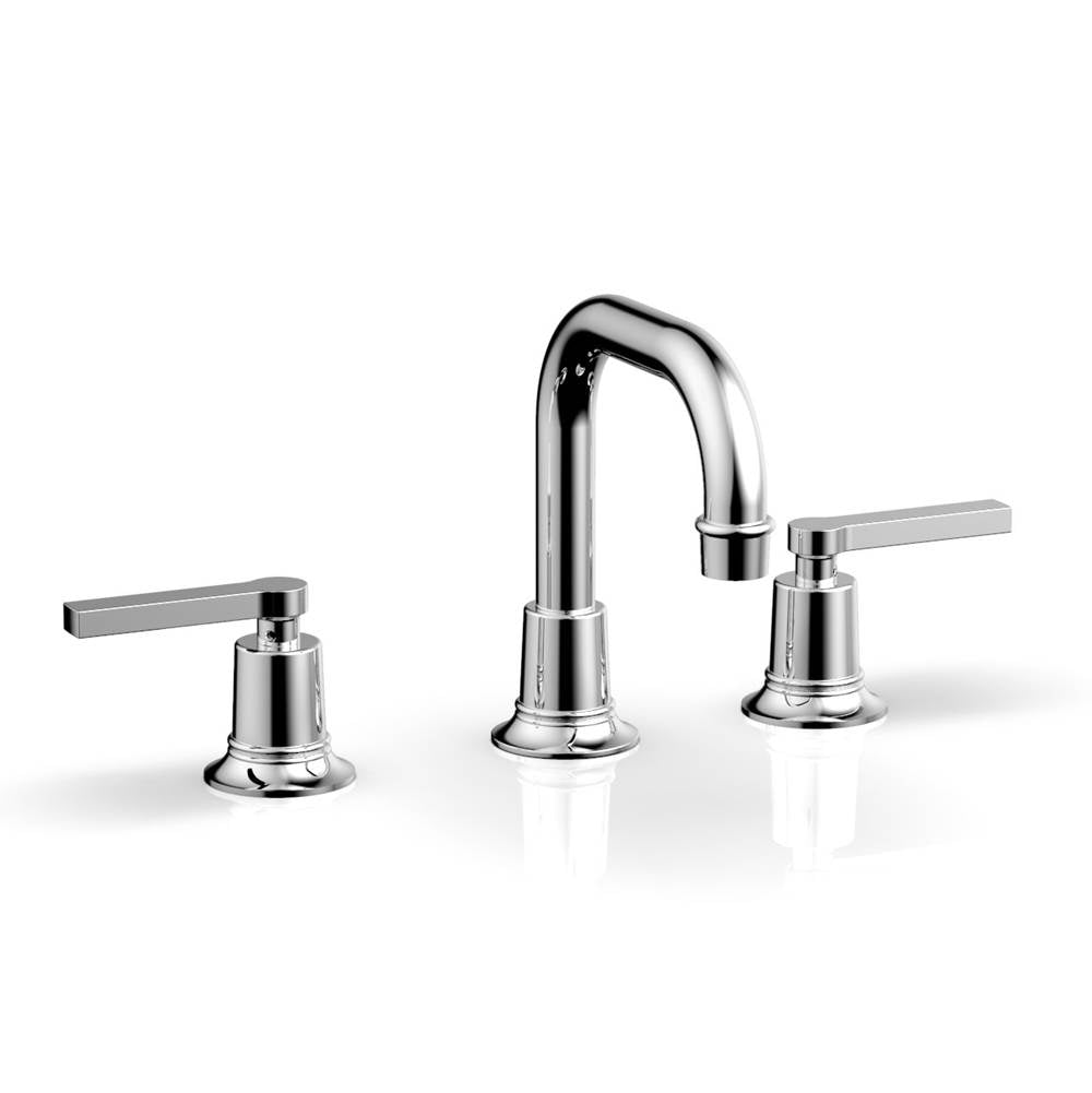 Phylrich - Widespread Faucet Hex Modlever Hdls, Flat Spout - Polished Chrome