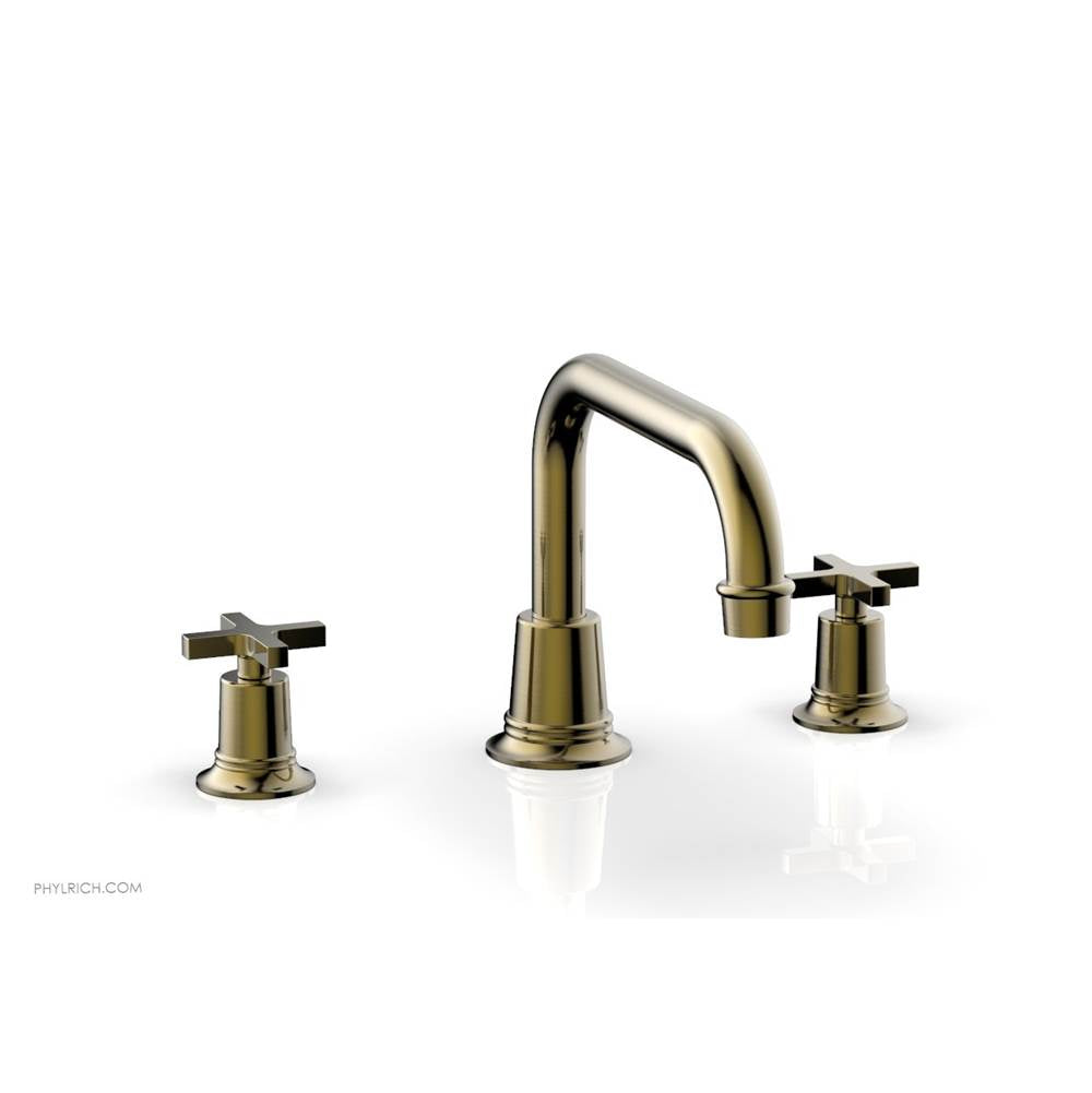 Phylrich - D/Tub Set To, Cross Hdl Flat Spout - Antique Brass