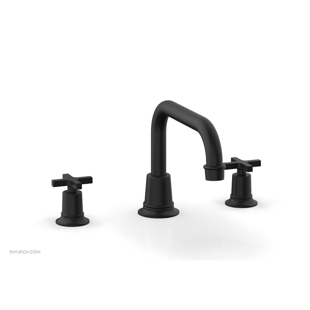 Phylrich - D/Tub Set To, Cross Hdl Flat Spout - Matte Black