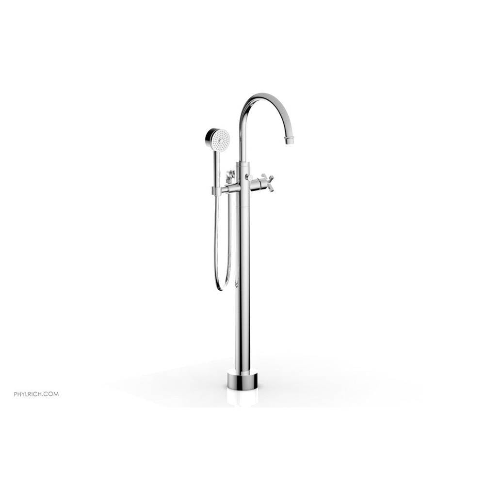 Phylrich - Floor Mount Tub Filler Cross Hdl - Polished Chrome