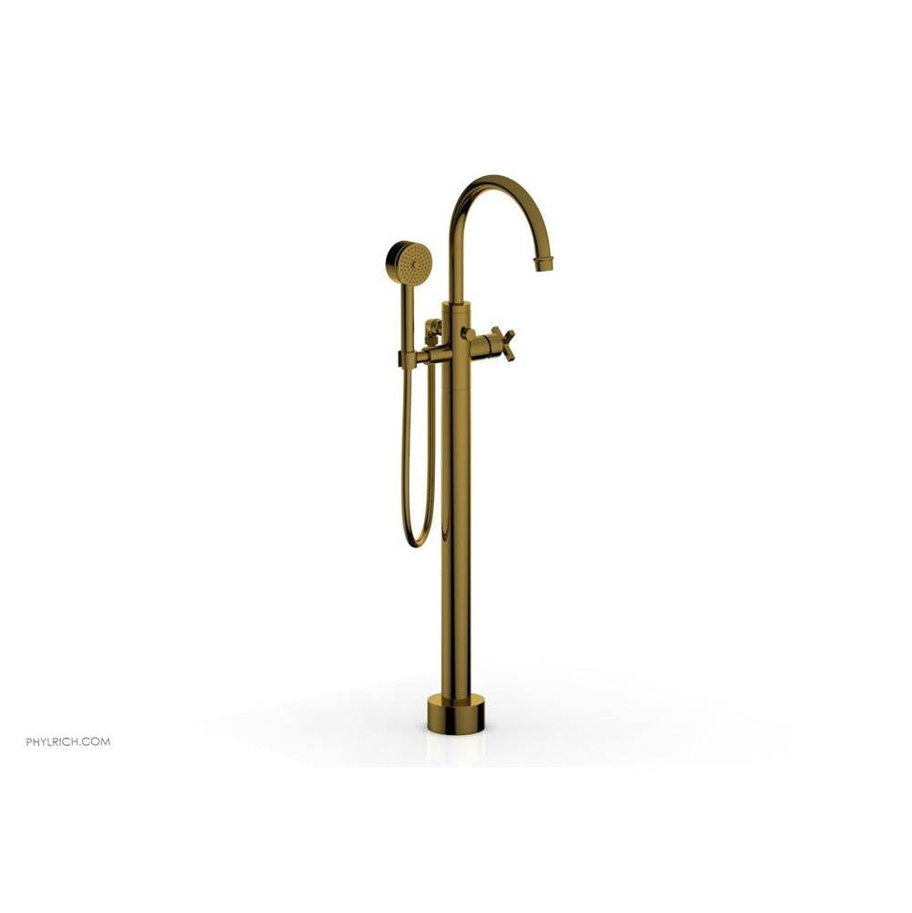 Phylrich - Floor Mount Tub Filler Cross Hdl - French Brass