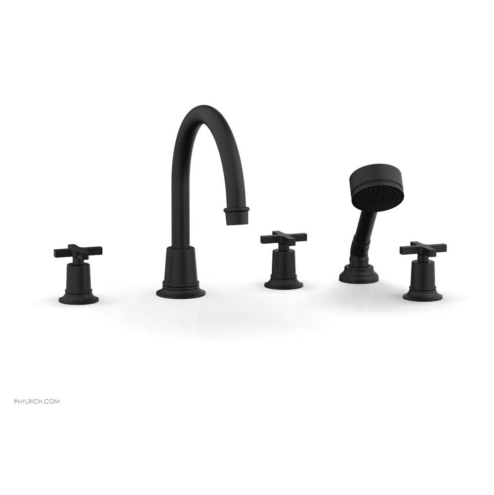 Phylrich - D/Tub W Hs To, Cro Hdl - Matte Black