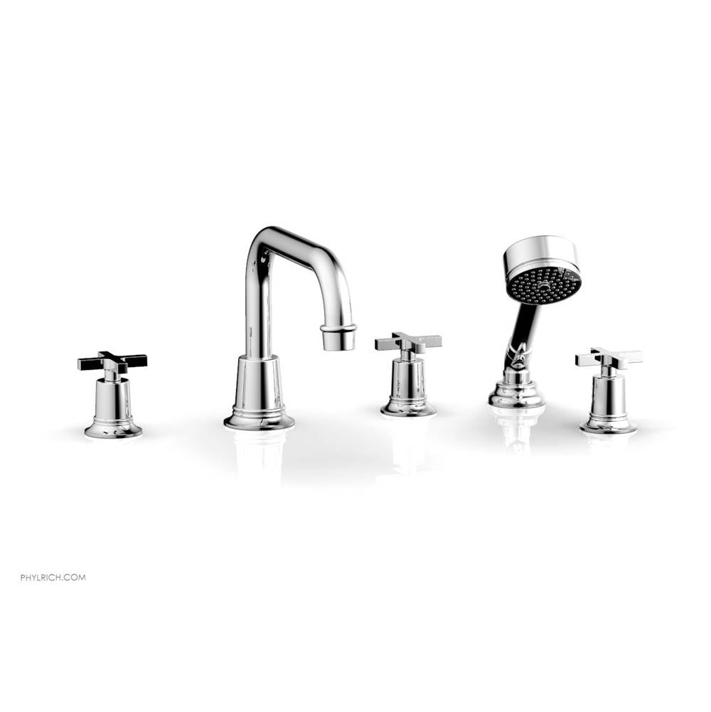 Phylrich - D/Tub W Hs To, Cro Hdl Flat Spout - Polished Chrome