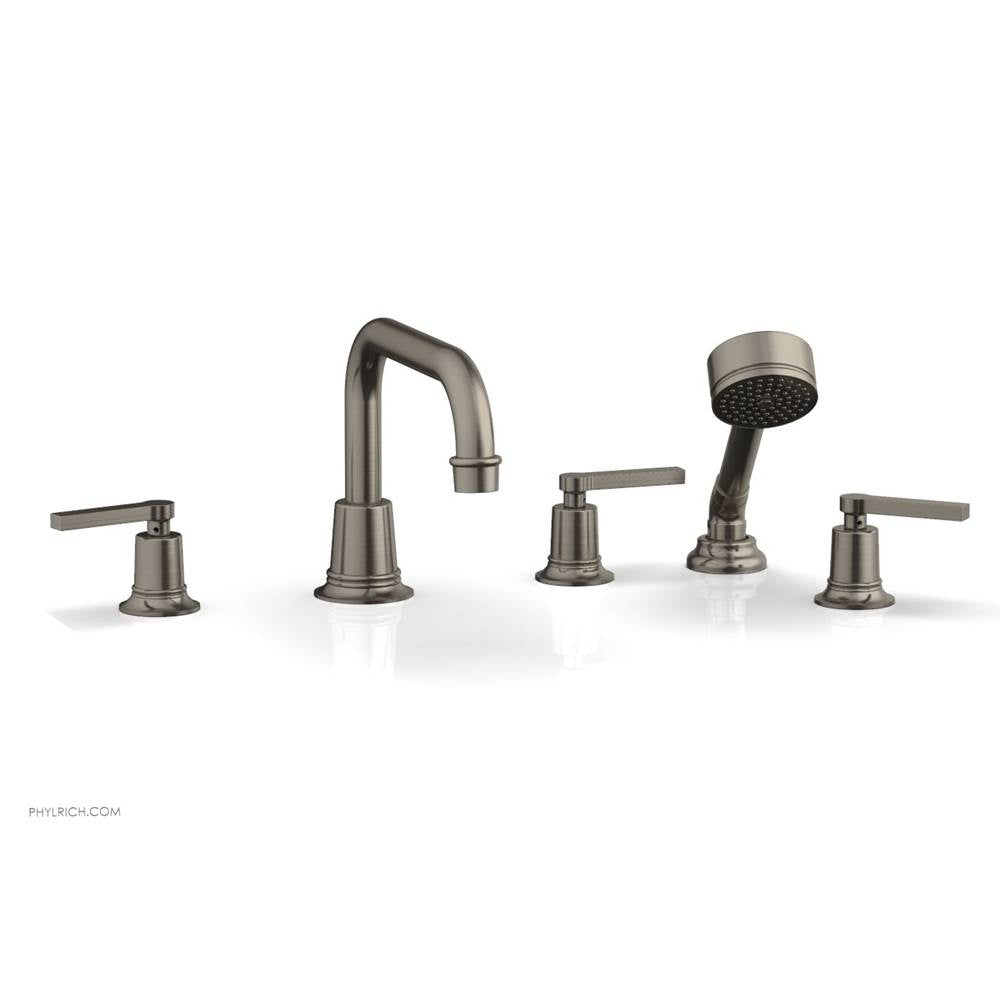 Phylrich - D/Tub W Hs To, Lev Hdl Flat Spout - Pewter