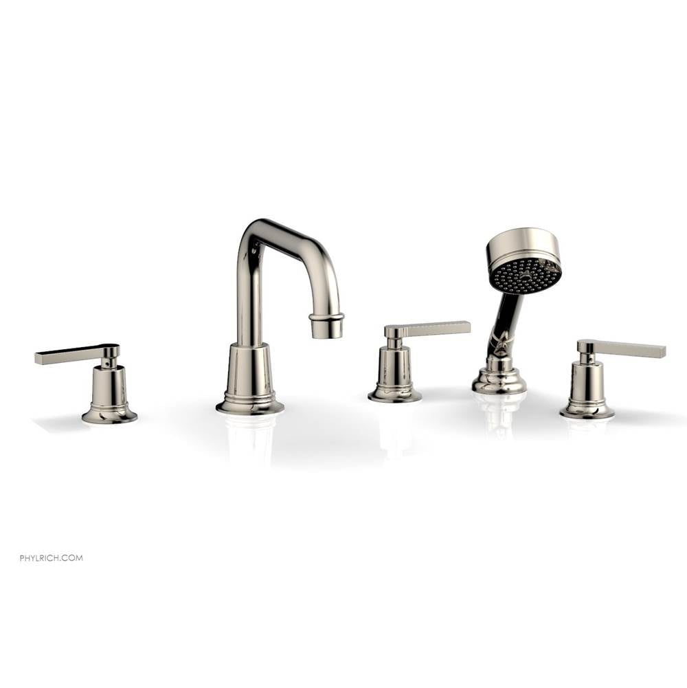 Phylrich - D/Tub W Hs To, Lev Hdl Flat Spout - Polished Nickel