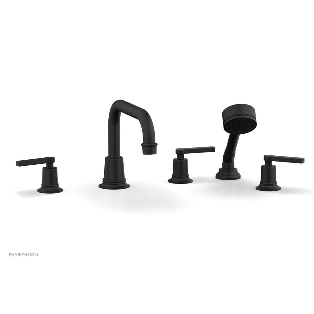 Phylrich - D/Tub W Hs To, Lev Hdl Flat Spout - Matte Black