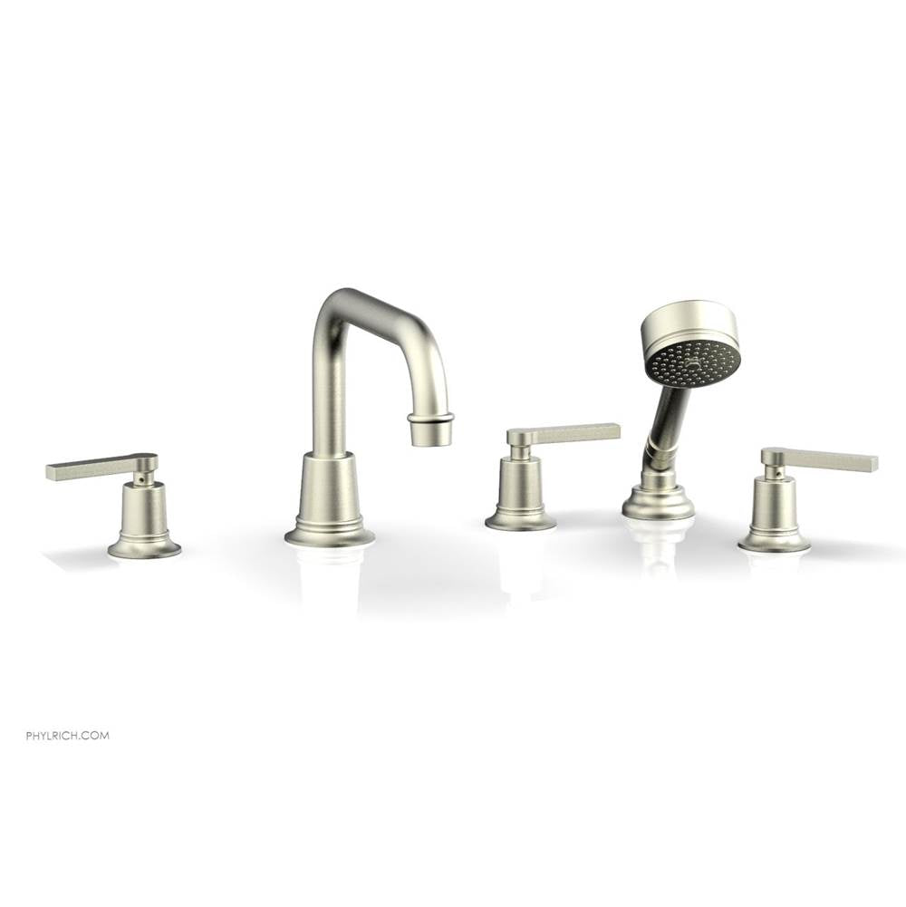 Phylrich - D/Tub W Hs To, Lev Hdl Flat Spout - Satin Nickel