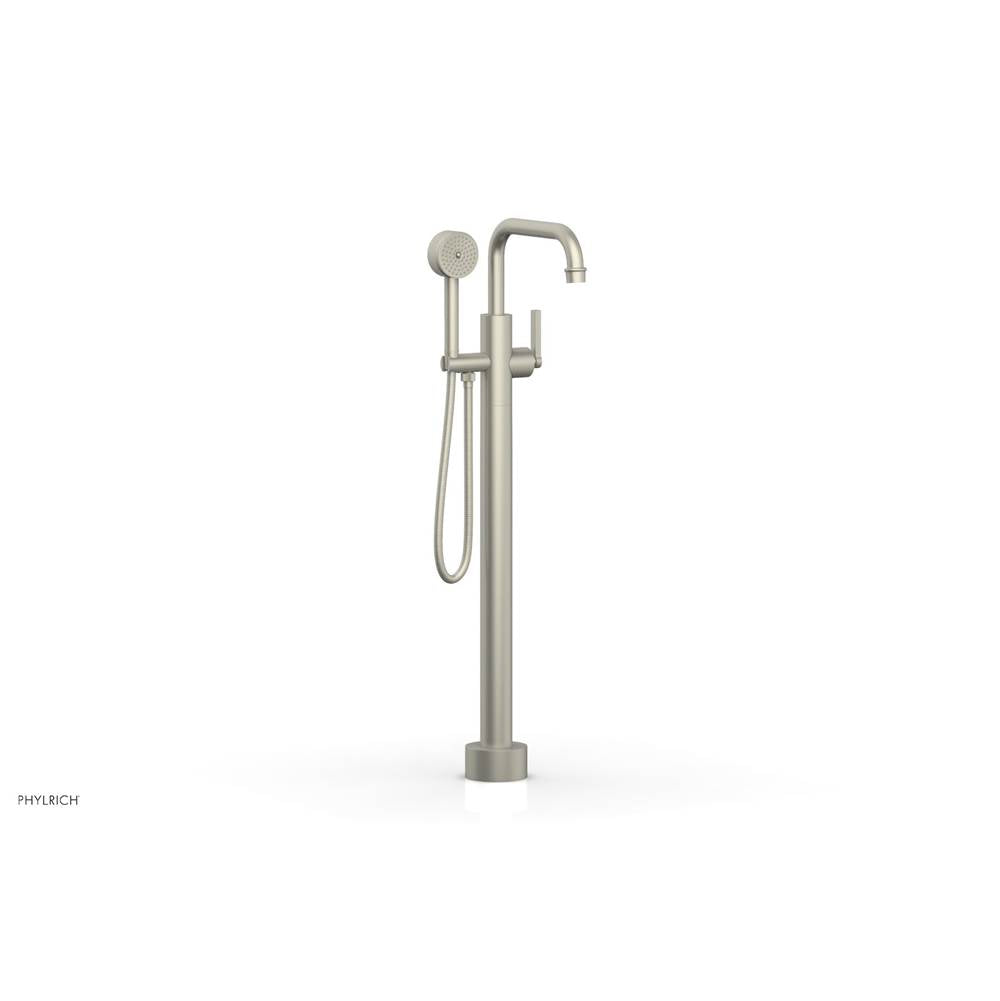 Phylrich - Floor Mount Tub Filler Lever Hdl, Flat Spout - Burnished Nickel