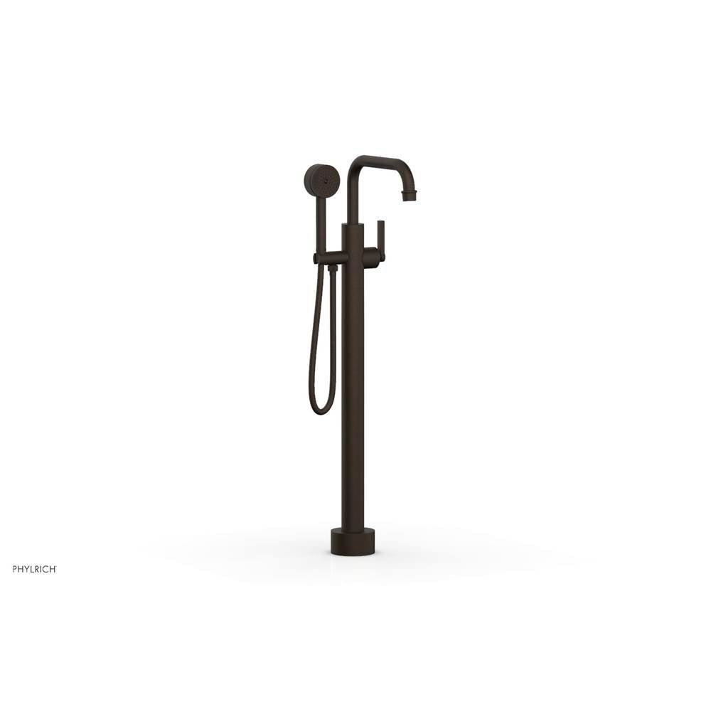 Phylrich - Floor Mount Tub Filler Lever Hdl, Flat Spout - Antique Bronze