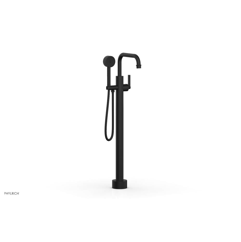 Phylrich - Floor Mount Tub Filler Lever Hdl, Flat Spout - Matte Black