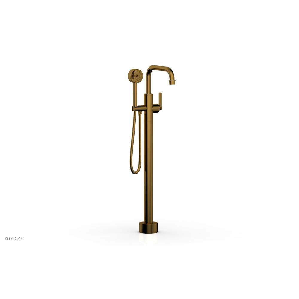 Phylrich - Floor Mount Tub Filler Lever Hdl, Flat Spout - French Brass