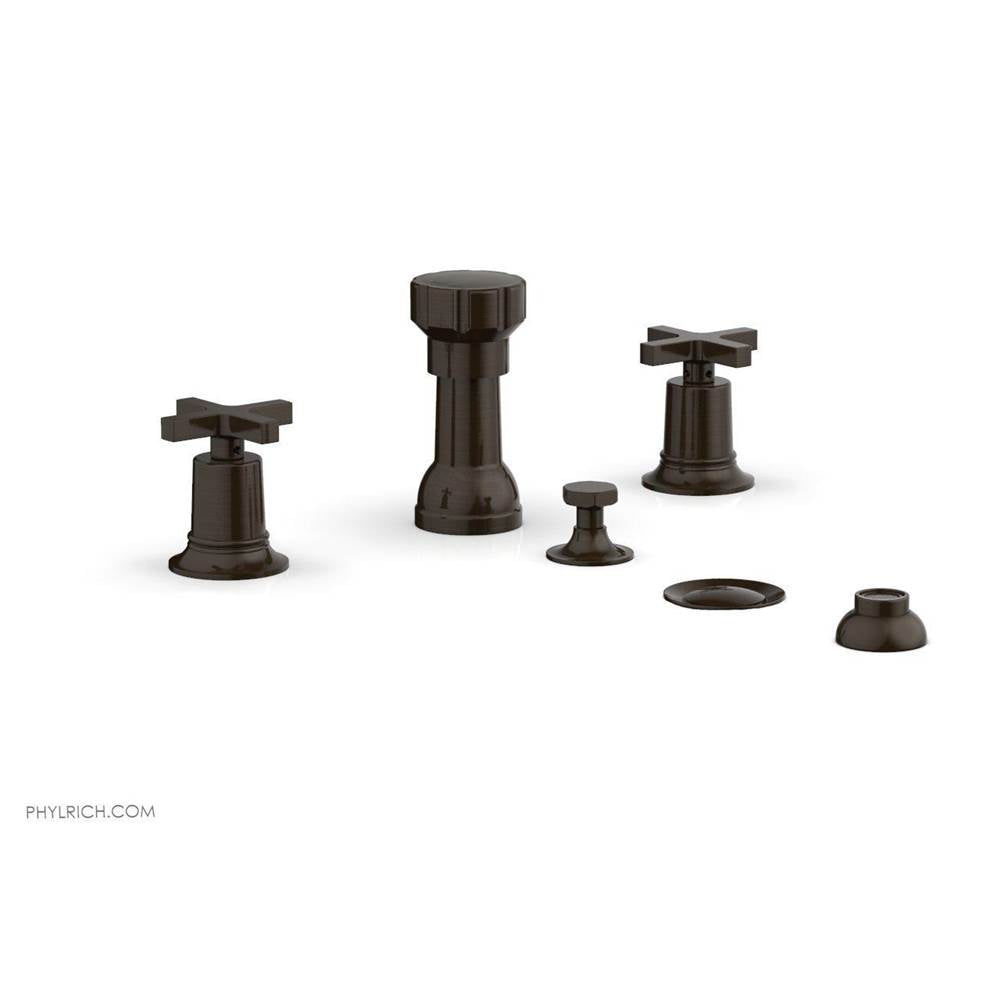 Phylrich - 4 Hole Bidet, Cross Hdl - Antique Bronze