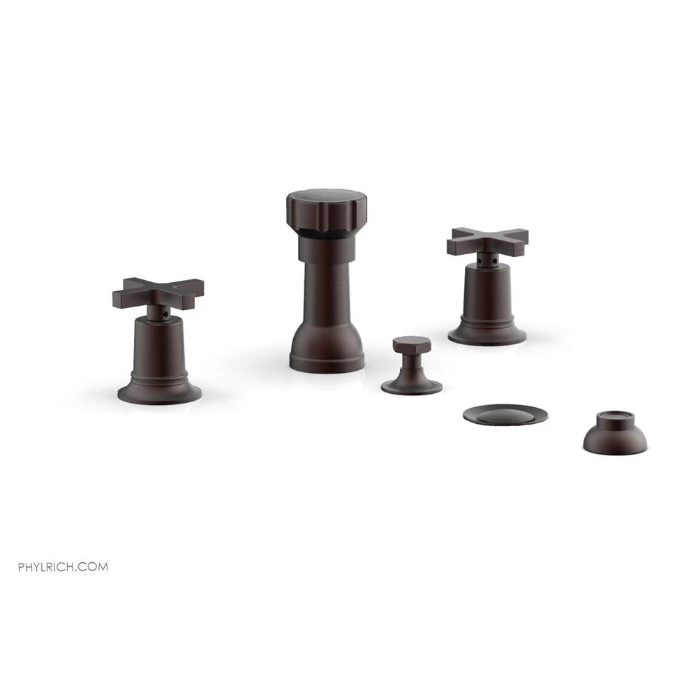 Phylrich - 4 Hole Bidet, Cross Hdl - Weathered Copper