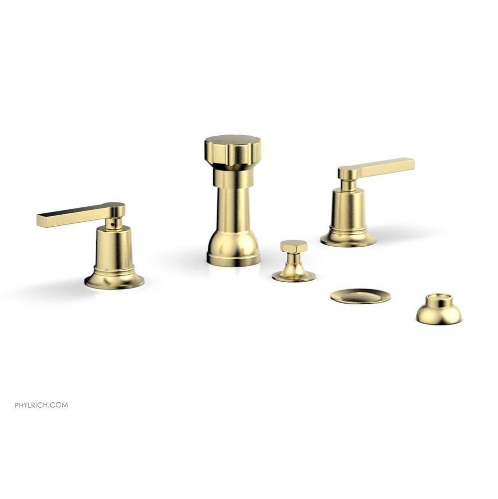 Phylrich - 4 Hole Bidet, Lever Hdl - Polished Brass Uncoated