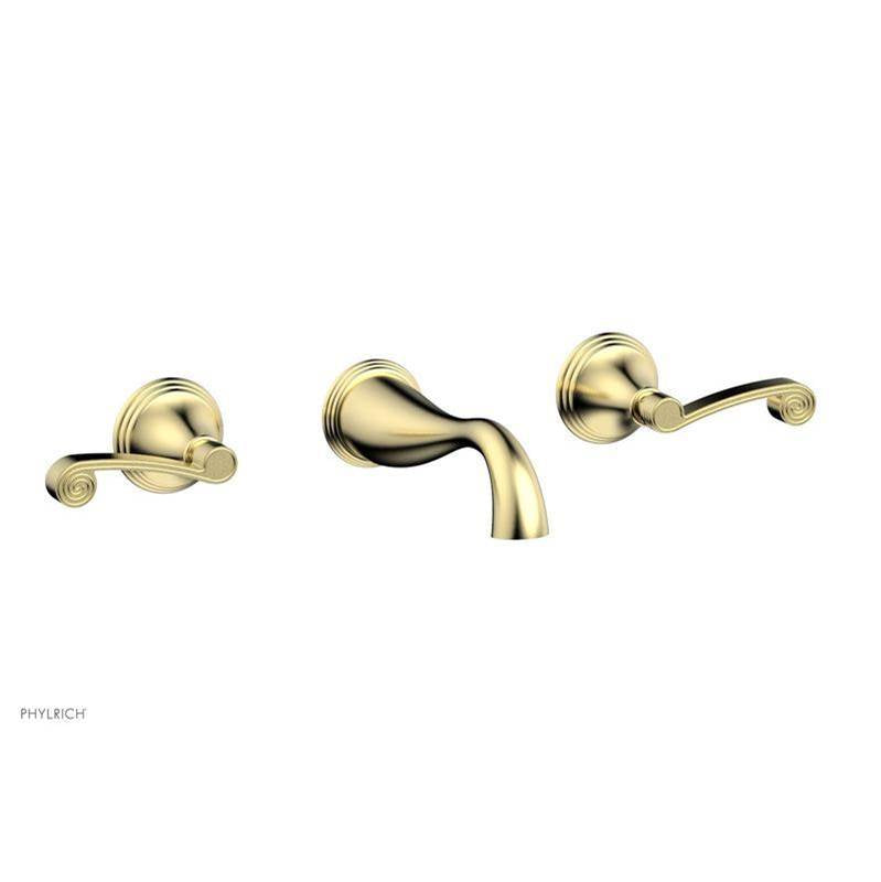 Phylrich - 3Ring Curved Handle - Polished Brass Uncoated