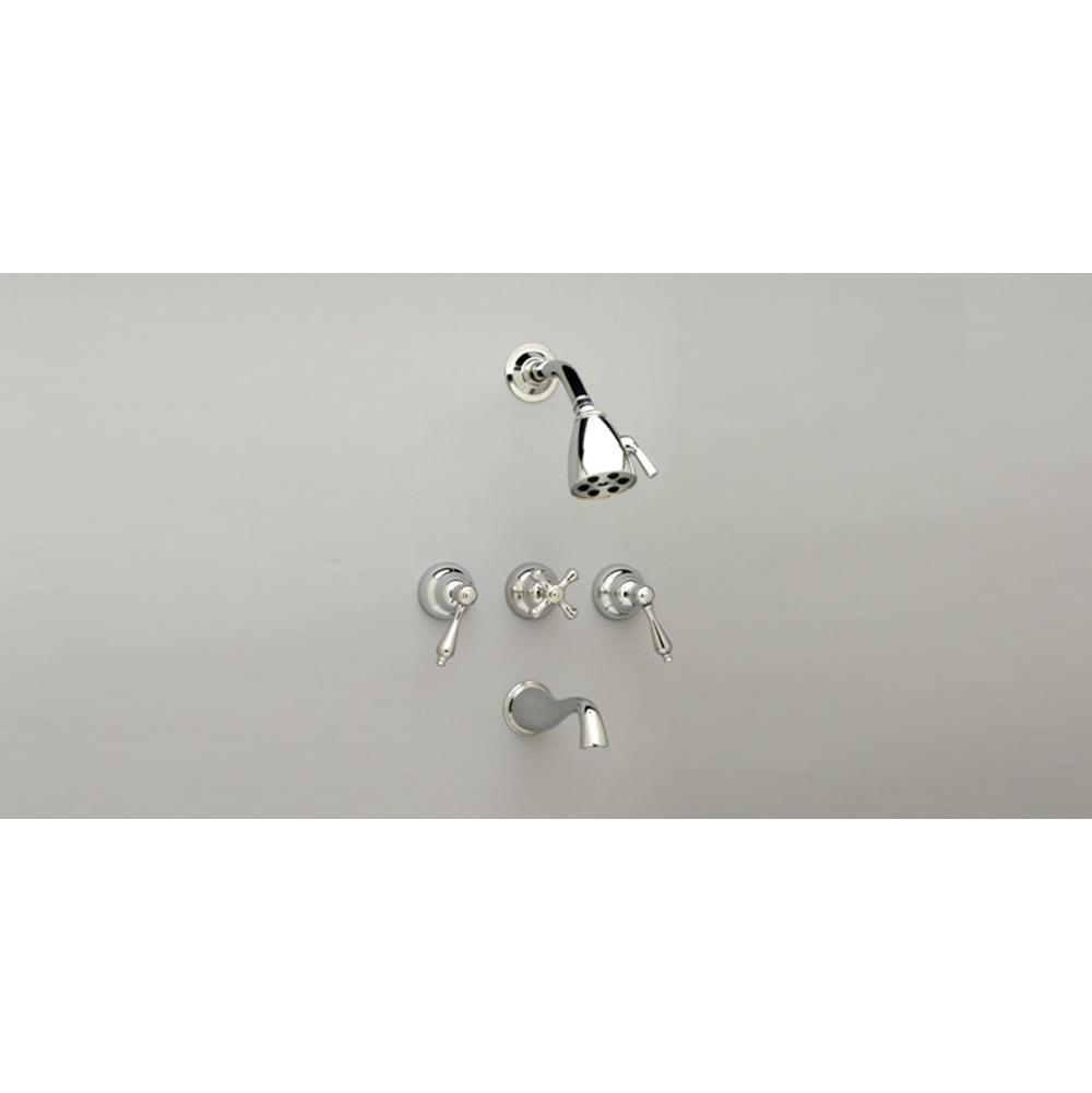 Phylrich - Revere 3 Handle T - Satin chrome