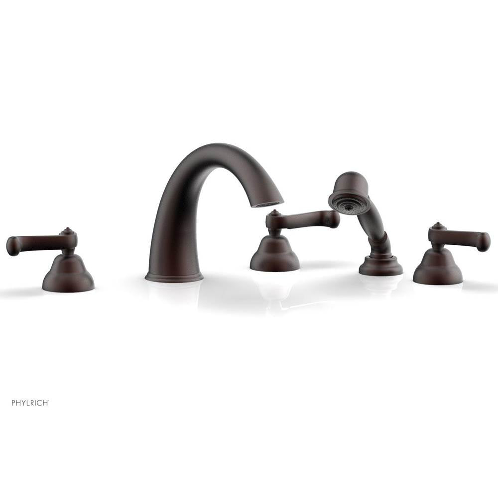 Phylrich - REVERE And SAVANNAH Deck Tub Set with Hand Shower D2202T1 - Weathered Copper