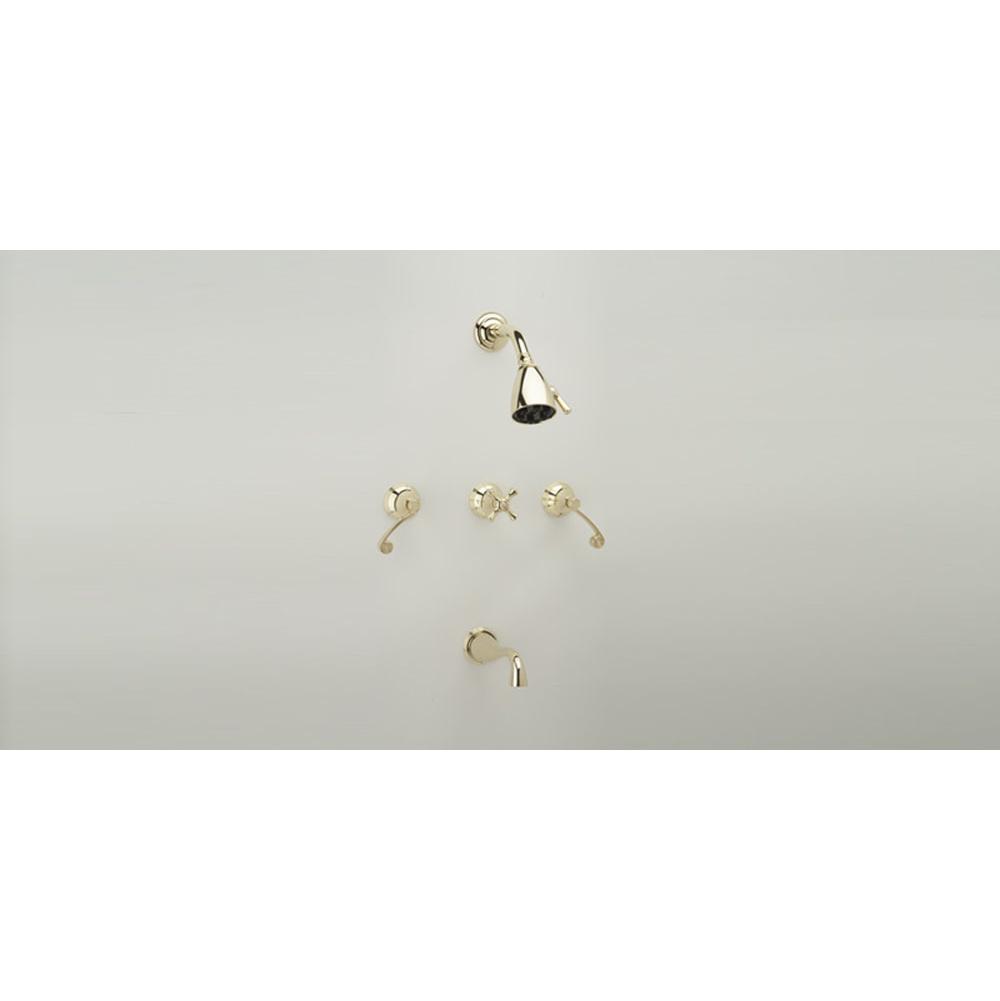 Phylrich - 3Ring Curved Handle - Satin chrome
