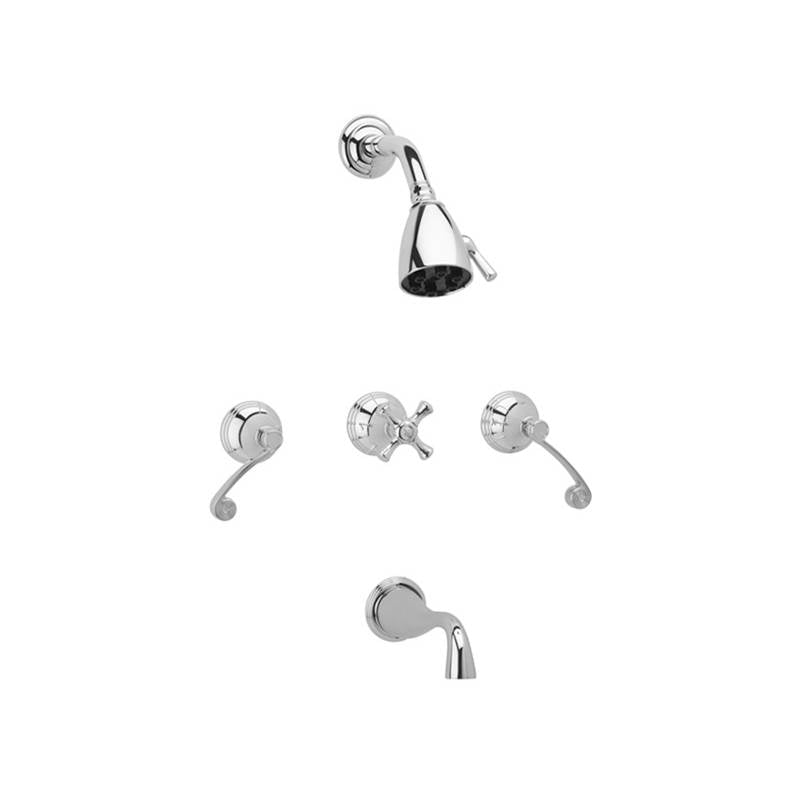 Phylrich - 3Ring Curved Handle - Old English Brass