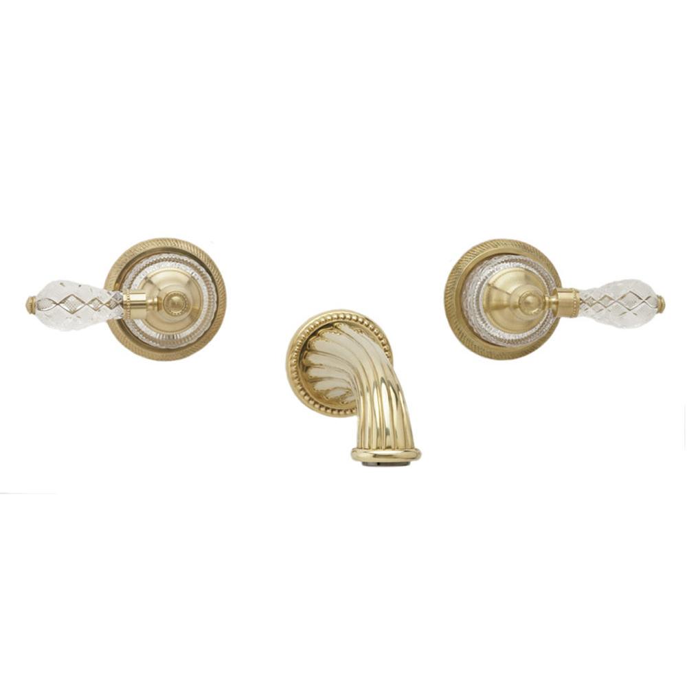 Phylrich - REGENT CUT CRYSTAL Wall Tub Set K1181 - Old English Brass