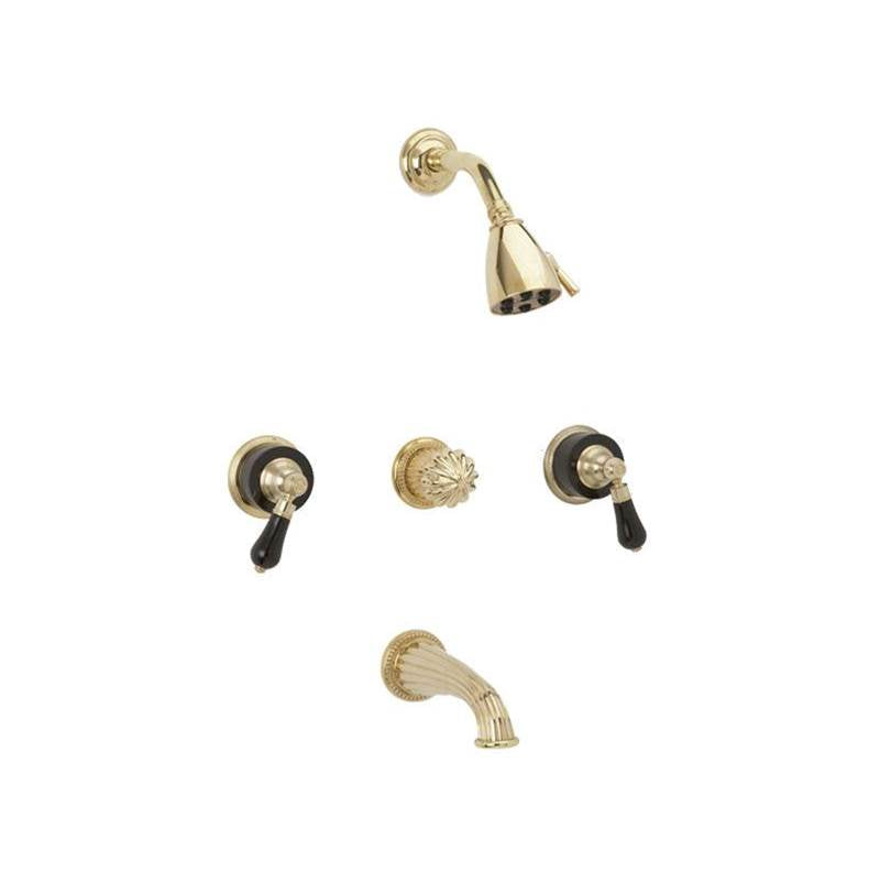 Phylrich - 3 Handle Tub/Shower, - Weathered Copper