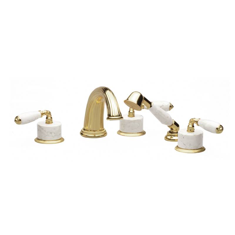 Phylrich - Deck Tub With Hand - Old English Brass