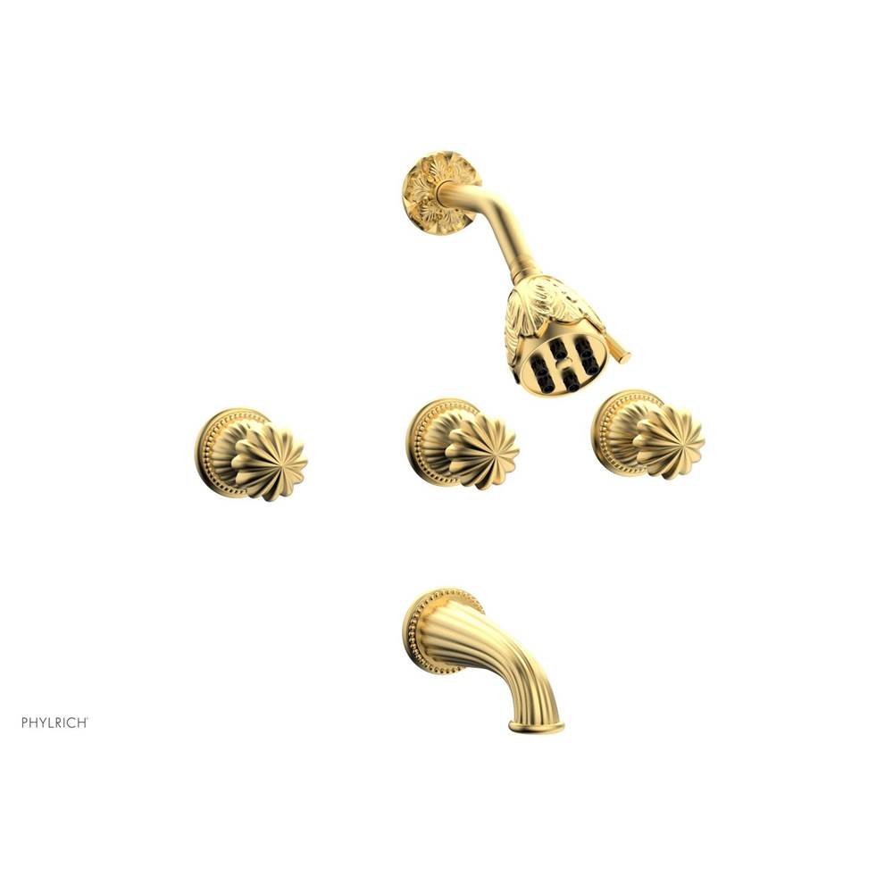 Phylrich - 3 Handle Tub/Shower, - Burnished Gold