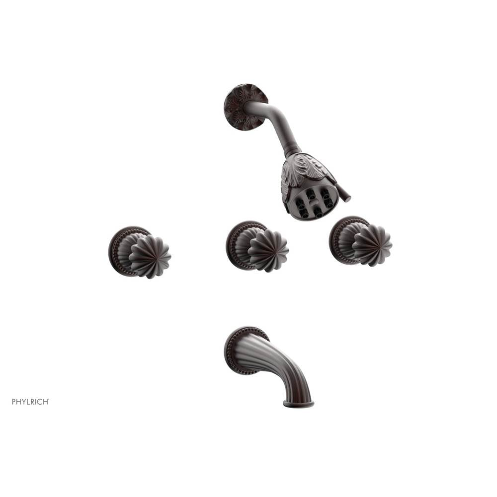 Phylrich - 3 Handle Tub/Shower, - Weathered Copper