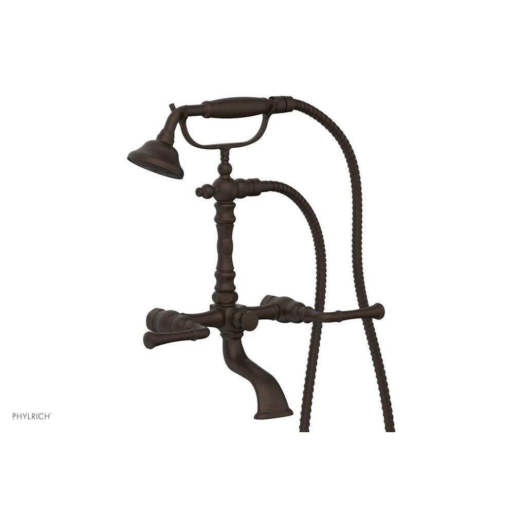 Phylrich - 3 Ring Straight Handle On Exposed Tub & Shower Set. - Antique Bronze