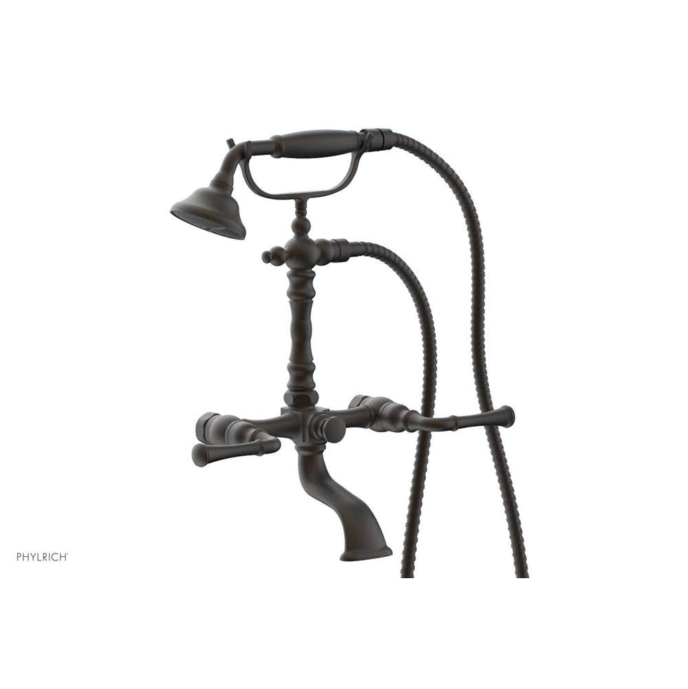 Phylrich - 3 Ring Straight Handle On Exposed Tub & Shower Set. - Oil Rubbed Bronze