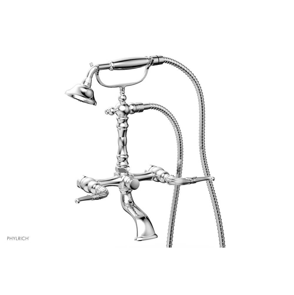 Phylrich - Ribbon & Reed Lever Handle On Exposed Tub & Shower Set - Satin Brass