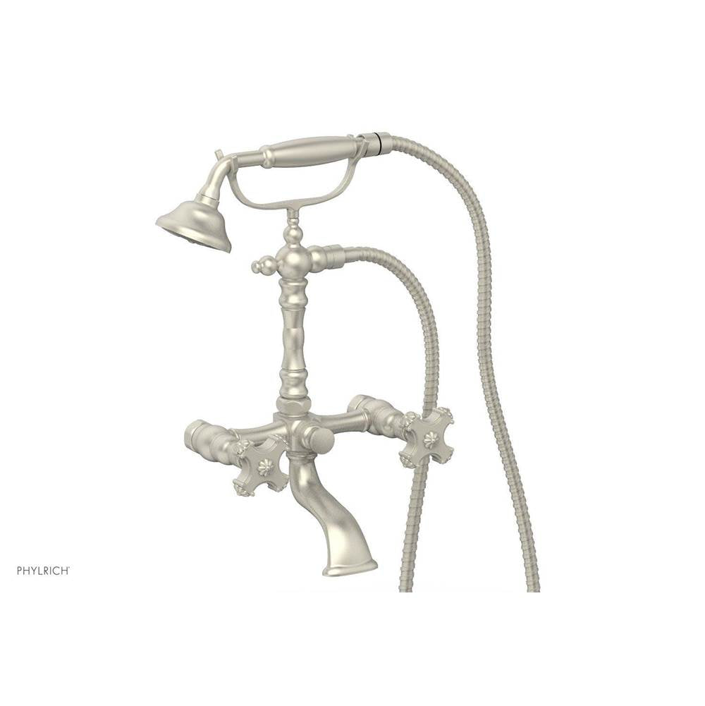 Phylrich - MARVELLE Exposed Tub & Hand Shower - Cross Handle K2393-53 - Burnished Nickel
