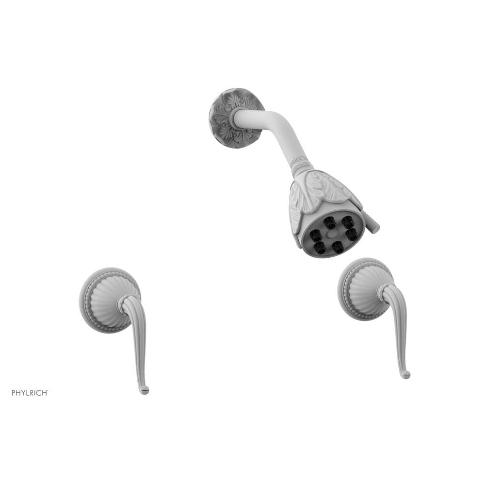 Phylrich - 2 Handle Shower, Geo - Satin White