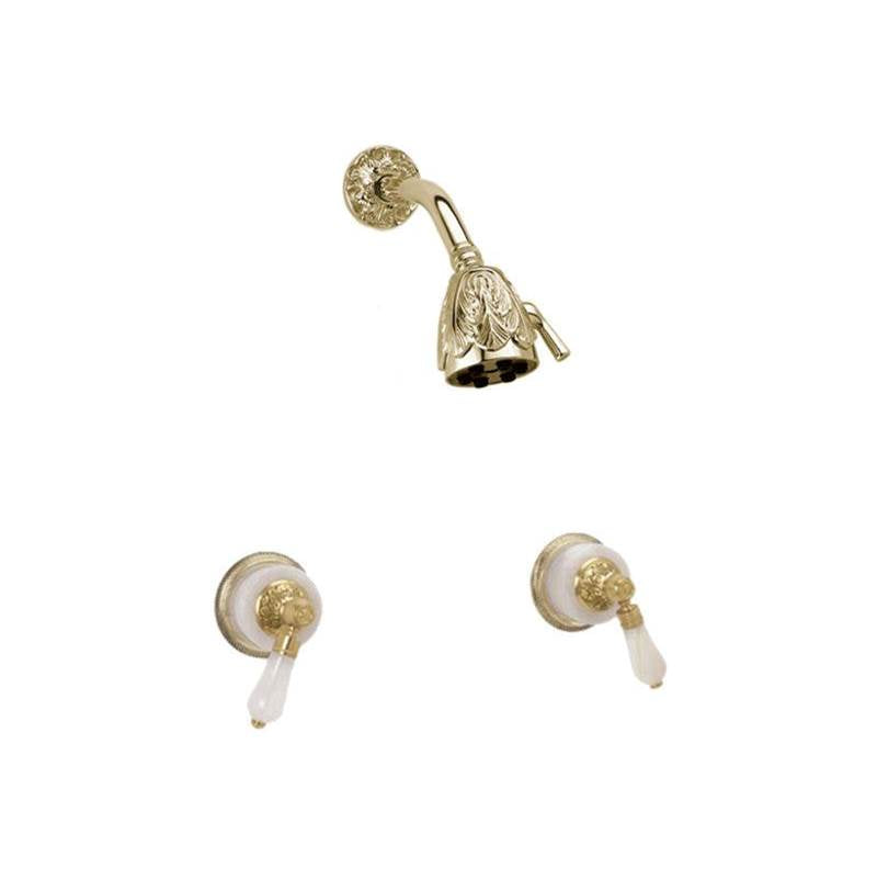 Phylrich - VERSAILLES Two Handle Shower Set K3243 - Old English Brass