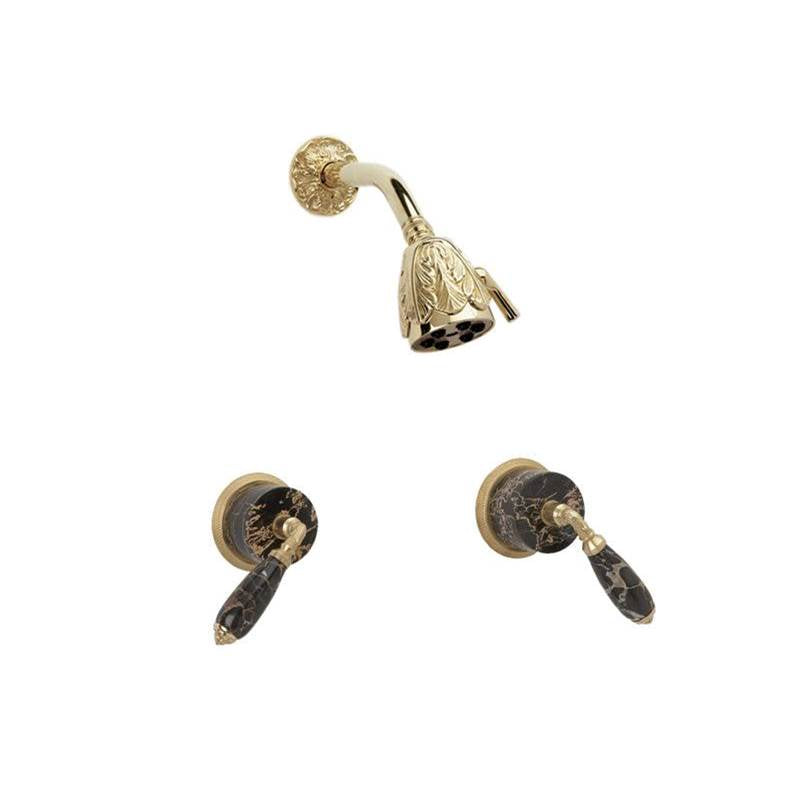 Phylrich - VALENCIA Two Handle Shower Set K3338C - Old English Brass