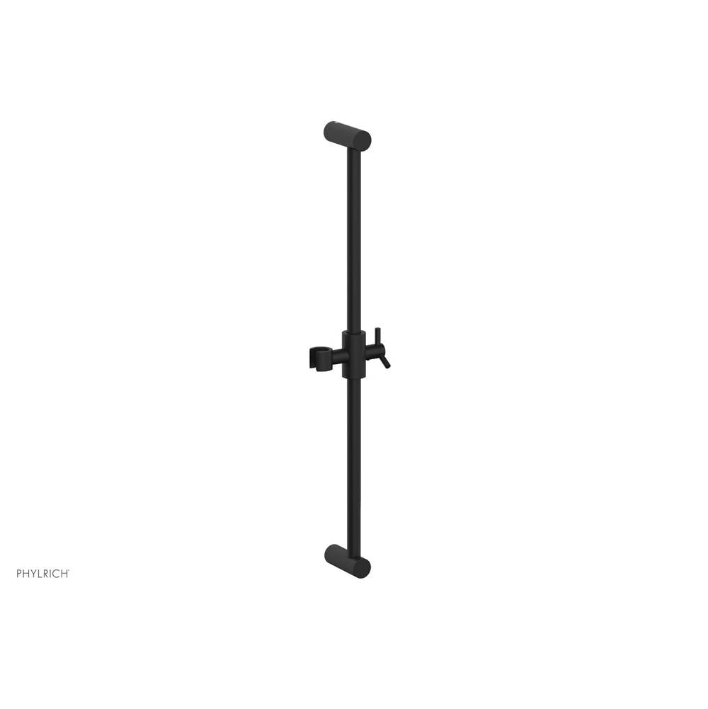 Phylrich - 24'' Adjustable Slide Bar with Hook - Matte Black