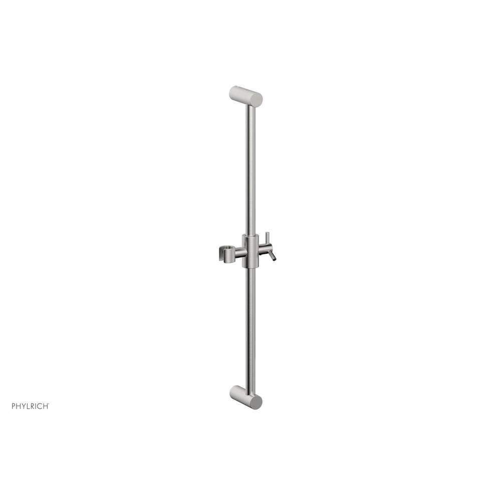 Phylrich - 24'' Adjustable Slide Bar with Hook - Satin chrome