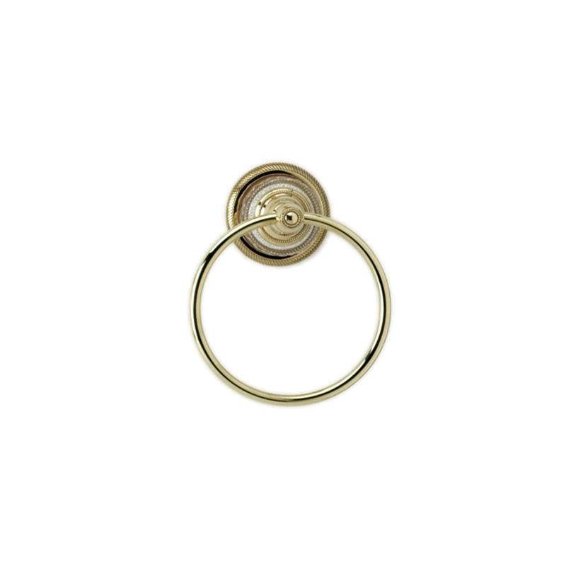 Phylrich - REGENT CUT CRYSTAL Towel Ring KES40 - Old English Brass