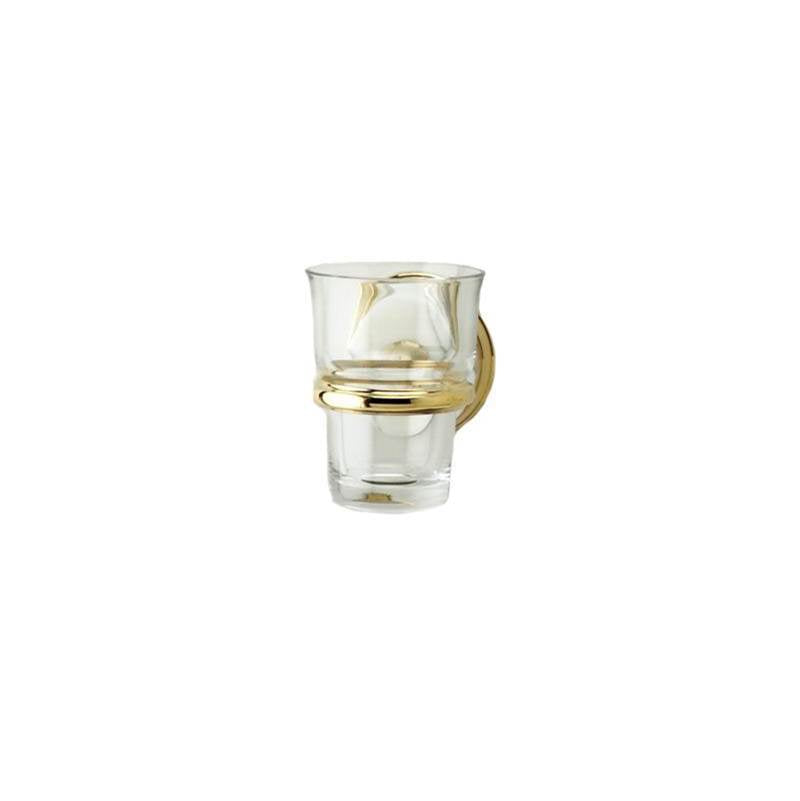Phylrich - CARRARA Wall Mounted Glass Holder KNB30 - Old English Brass