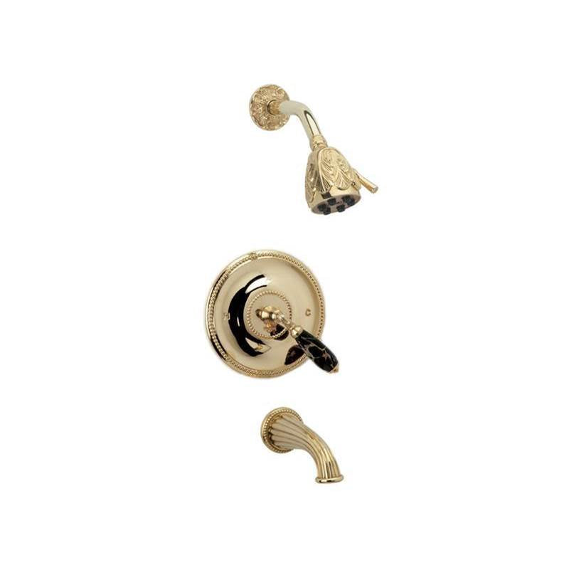 Phylrich - VALENCIA Pressure Balance Tub and Shower Set PB2338C - Old English Brass