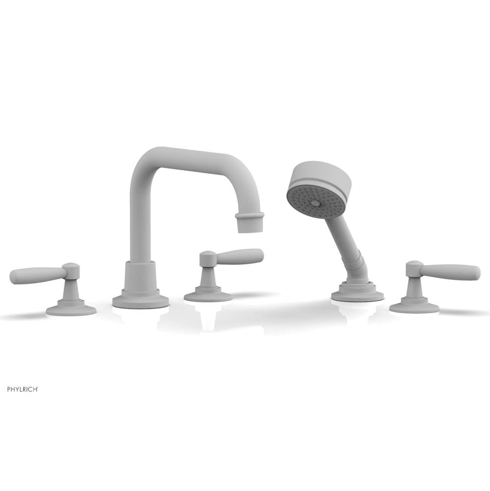 Phylrich - Deck Tub Set Works W/ Hs, Lever Handle - Satin White