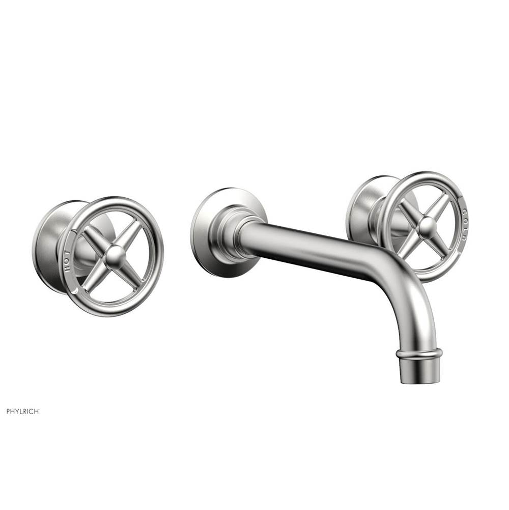 Phylrich - Wall Tub Set Works, Cross Handle - Satin chrome