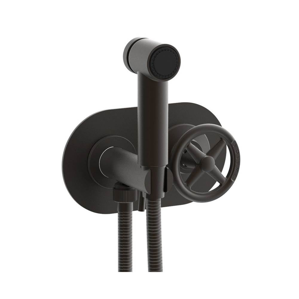 Phylrich - Wall Mounted Bidet Set Works, Cross Handle - Old Rubbed Bronze