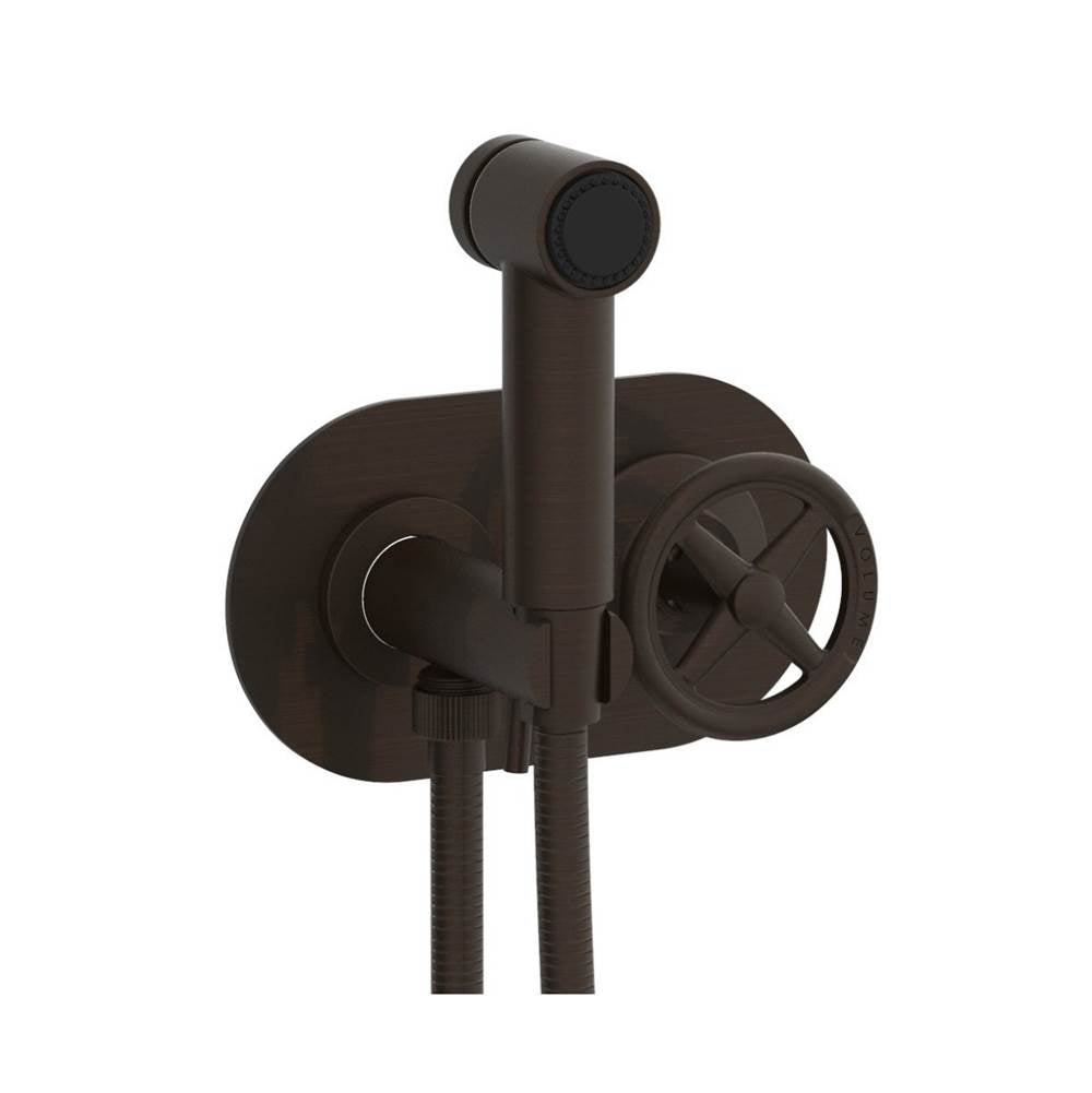 Phylrich - Wall Mounted Bidet Set Works, Cross Handle - Antique Bronze